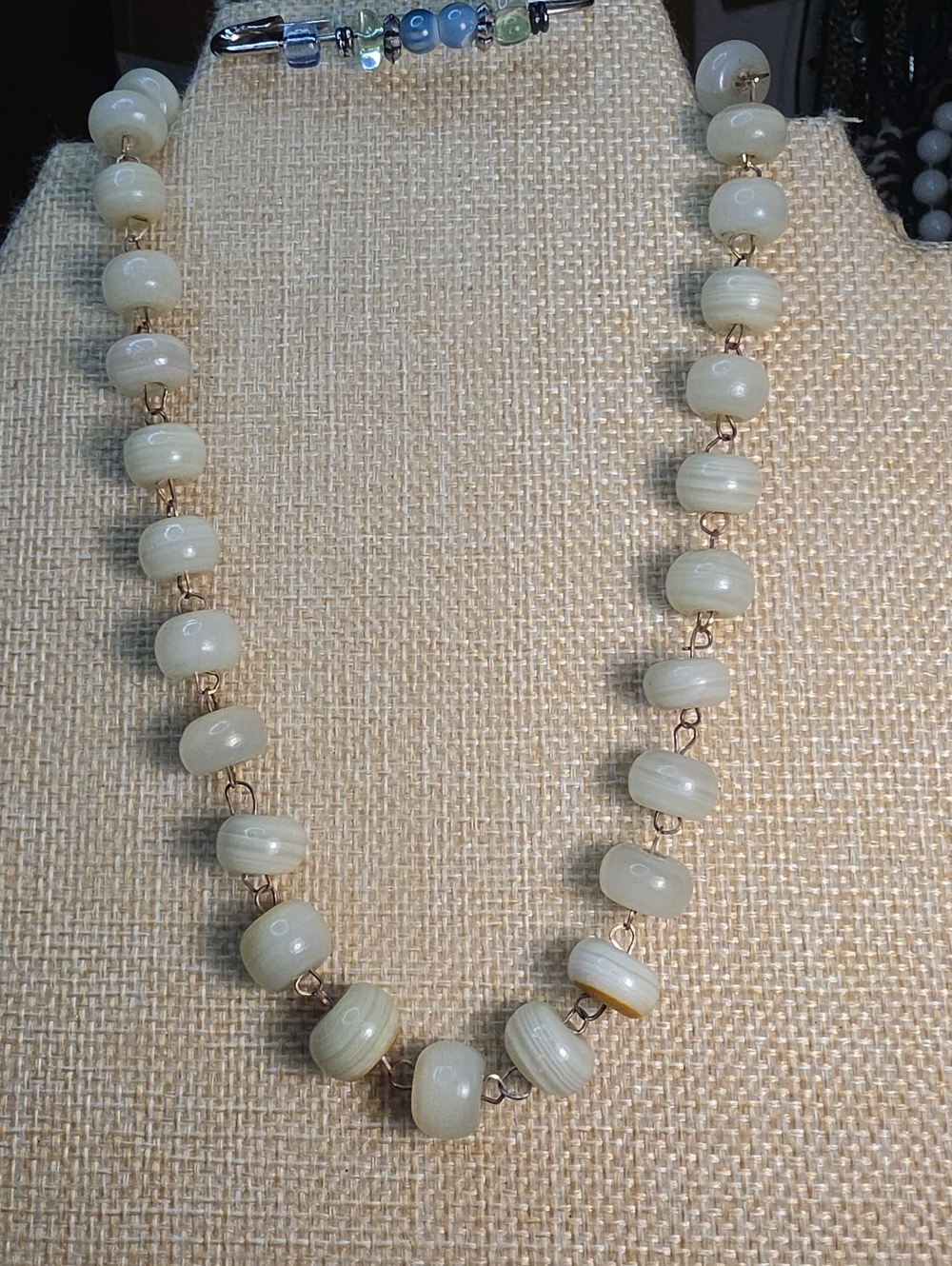 Mexican Onyx Beaded Statement Necklace
